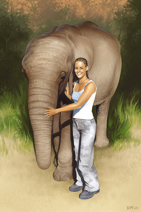 Yolanda en Afrikaanse Olifant